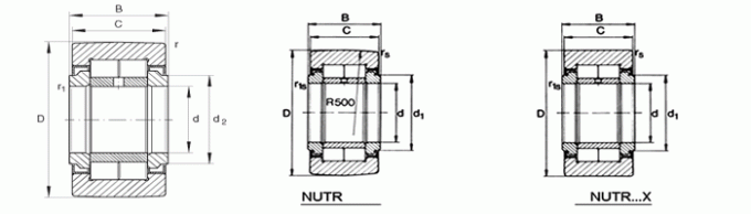 Σφραγισμένα ρουλεμάν κυλίνδρων φορτηγών κατεύθυνσης NUTR25 αξονικά για τη βαρέων καθηκόντων μηχανή 0