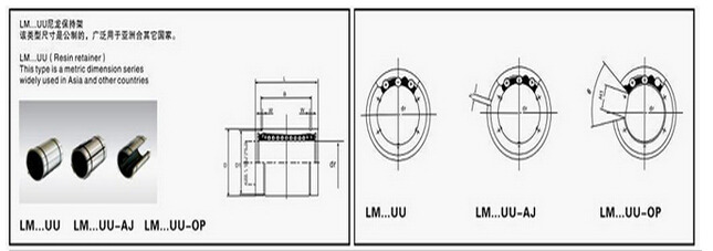 Lm10uu εναντίον της παρεμβολής παρασίτων μικροσκοπική γραμμική κίνηση Bearings10mm × 19mm × 29mm ομαλής λειτουργίας 1